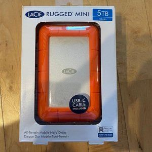 LaCie Rugged Mini 5TB External Hard Drive Portable HDD
